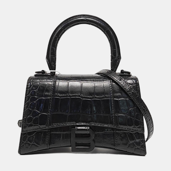 Hourglass Small Calfskin Black