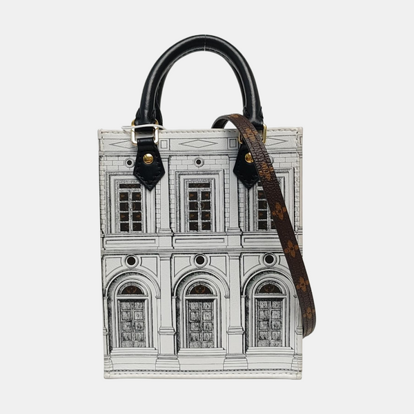 SAC PLAT Mini Calfskin White