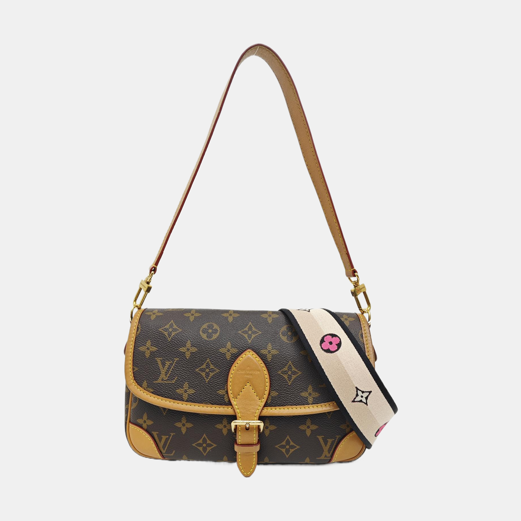 DIANE Monogram Coated Canvas Brown