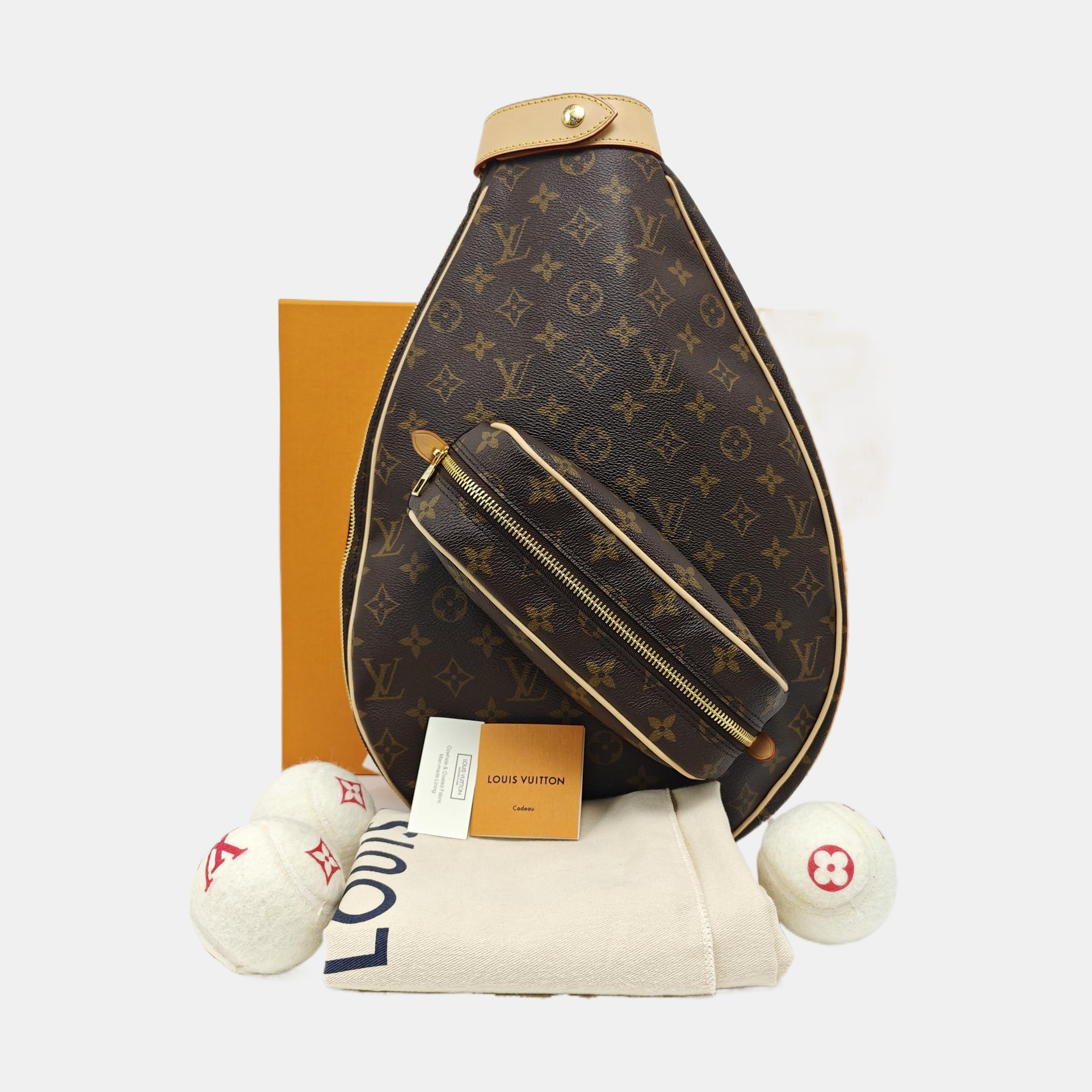 TENNIS RACKET COVER Monogram Coated Canvas Brown
