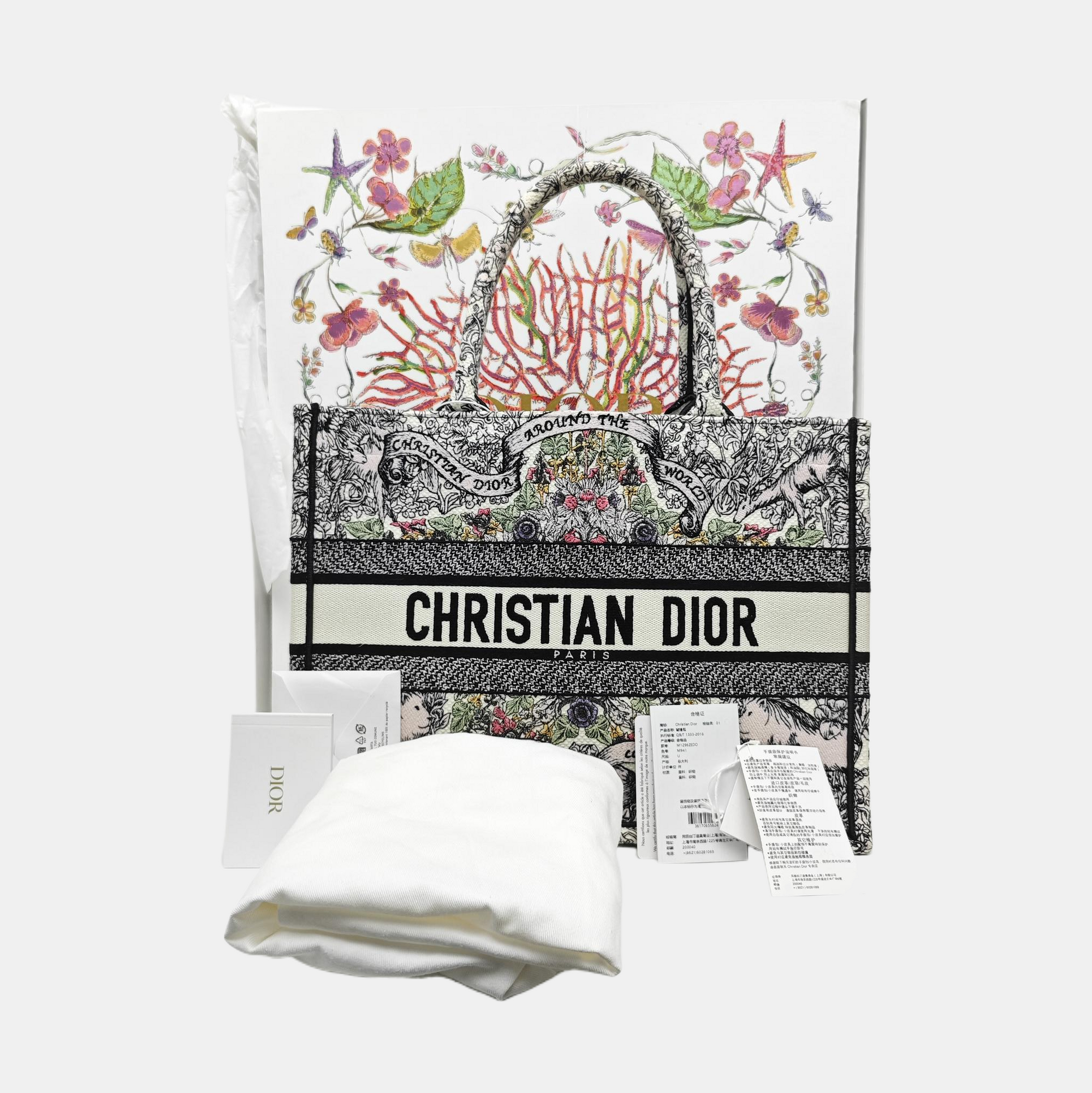 Book Tote Medium Fabric White