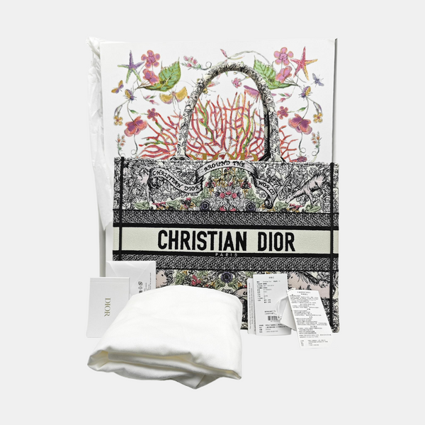 Book Tote Medium Fabric White