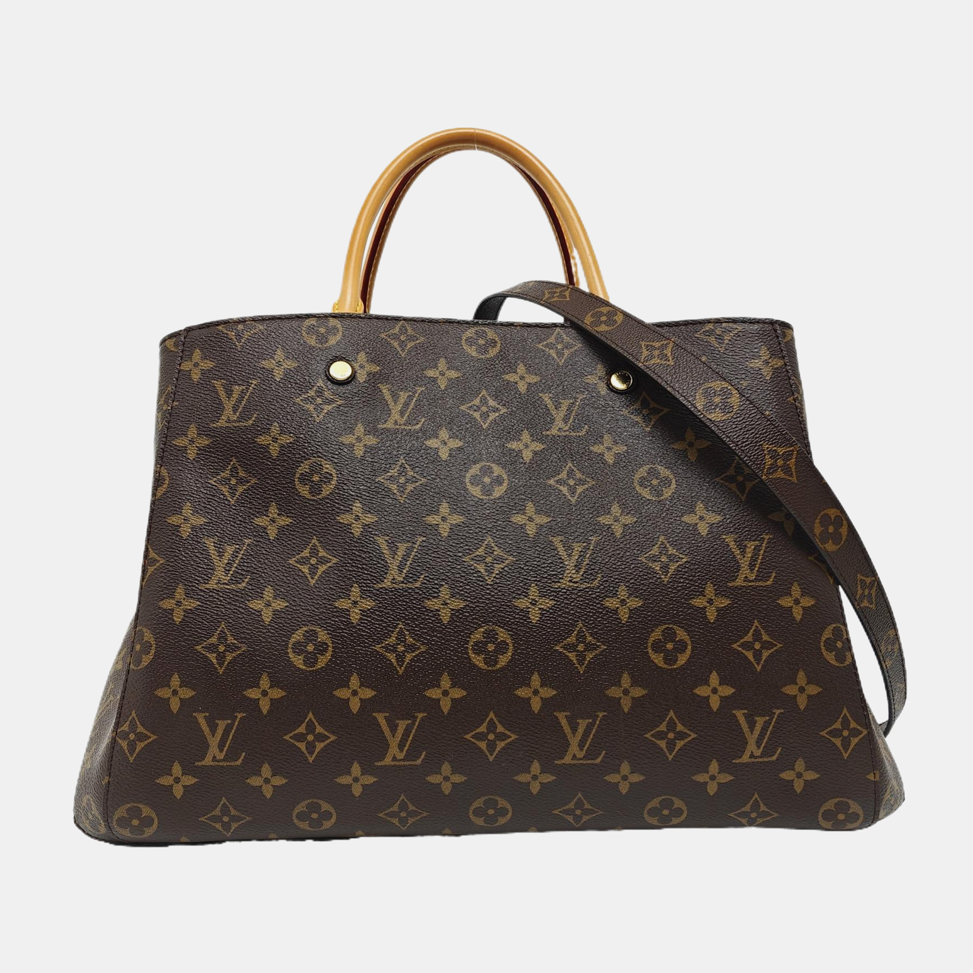 MONTAIGNE GM Monogram Coated Canvas Brown