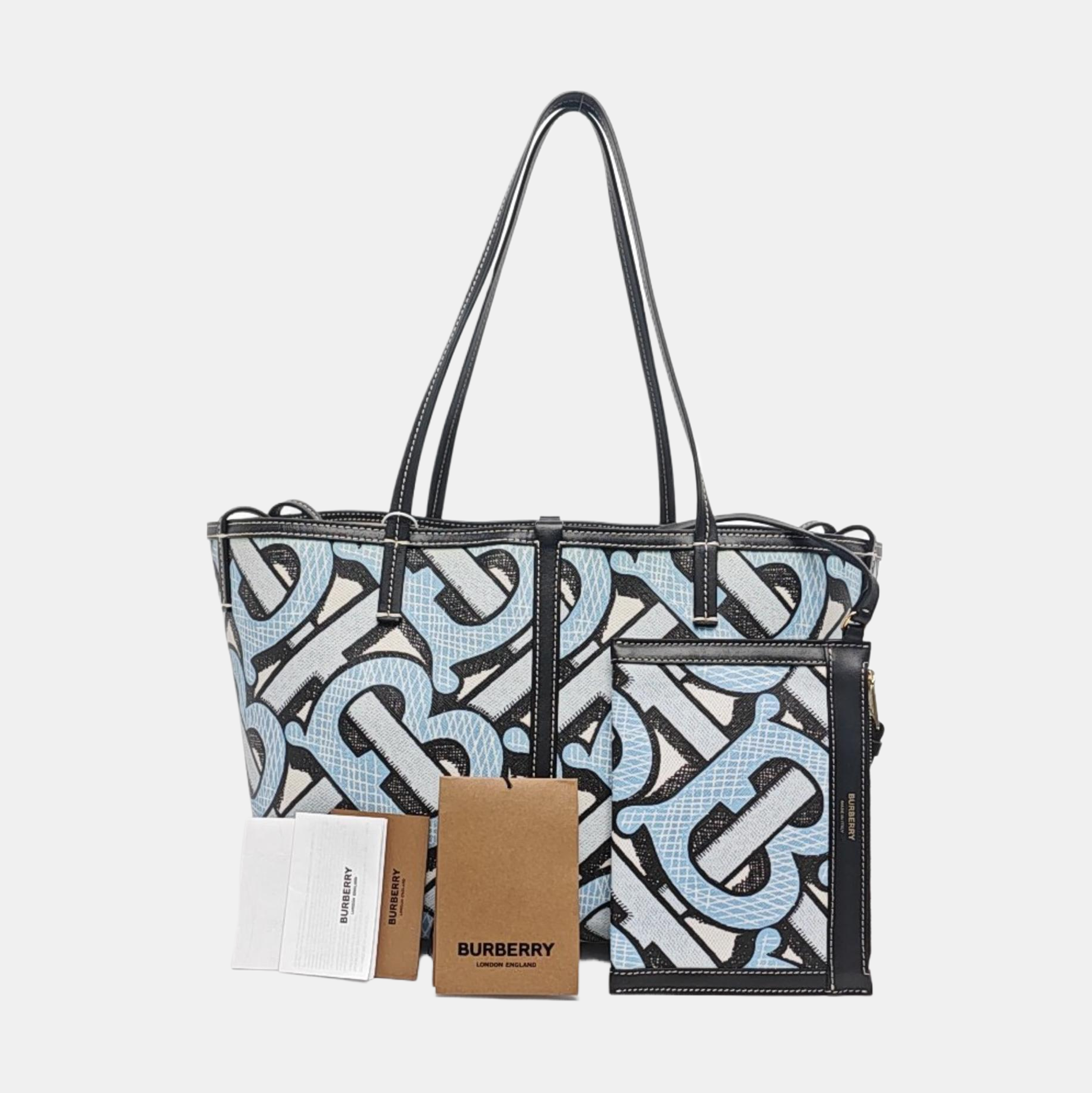 Beach Tote Coated Canvas Blue