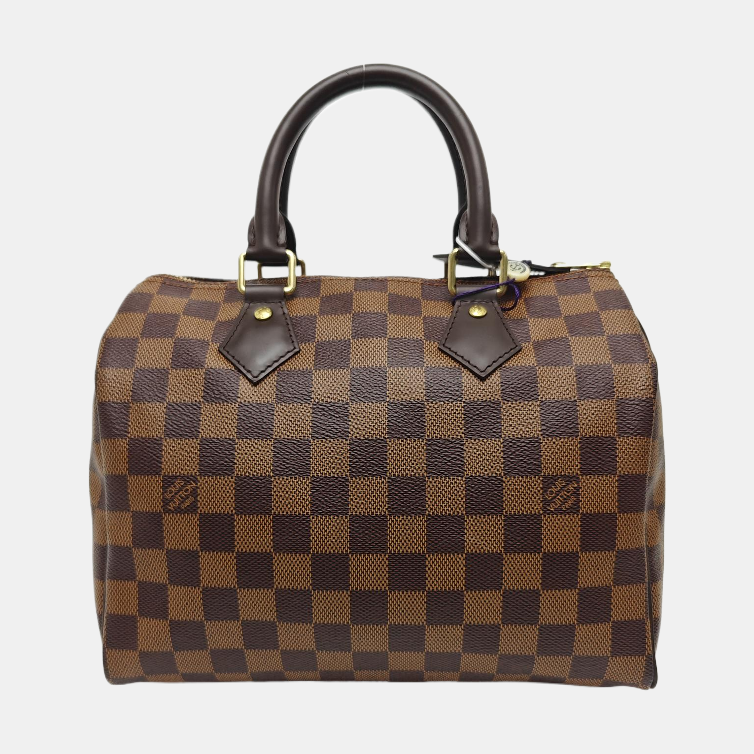 SPEEDY 25 Damier Ebene Coated Canvas Brown