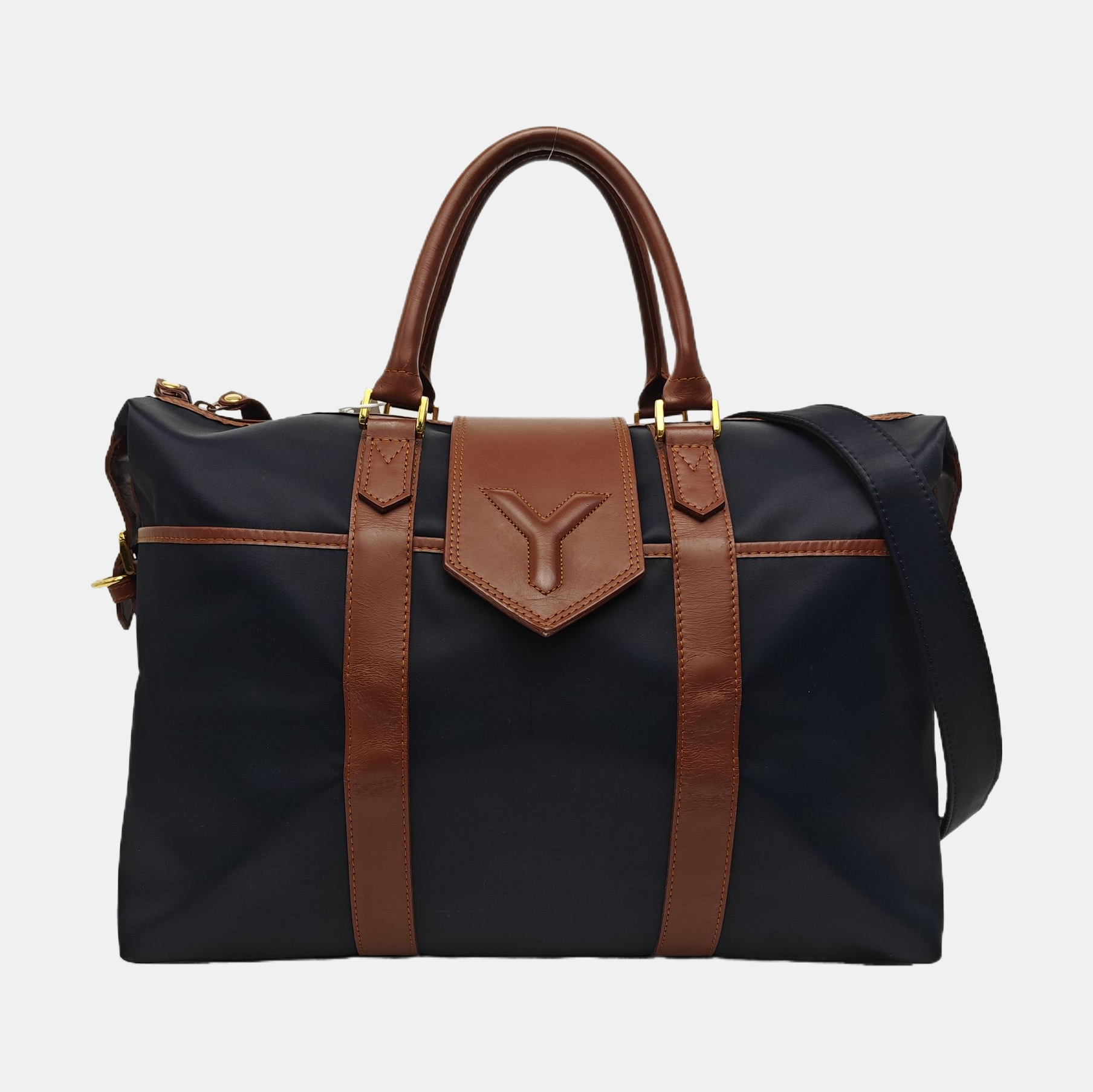 Fabric Top Handle Bag Blue