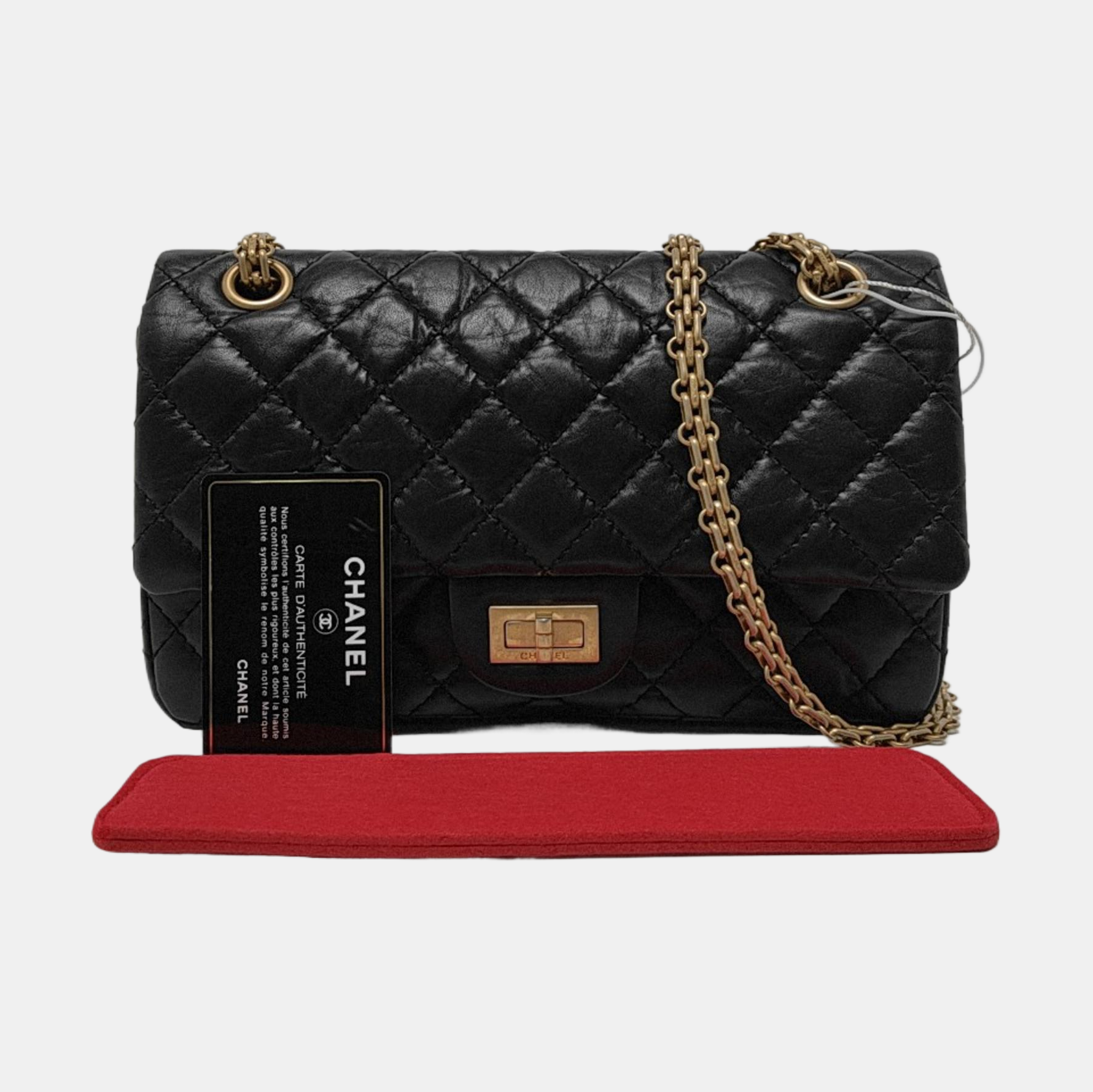 2.55 225 (small) Quilted Calfskin Black
