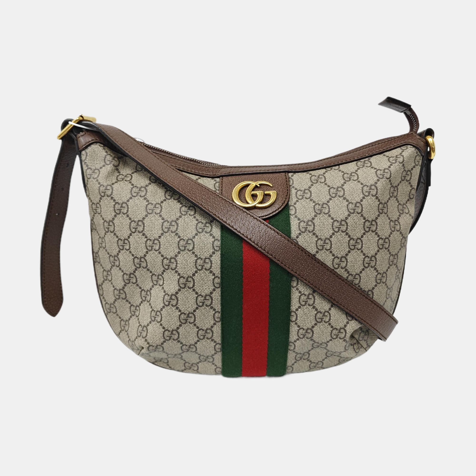Ophidia Small Monogram Coated Canvas Beige