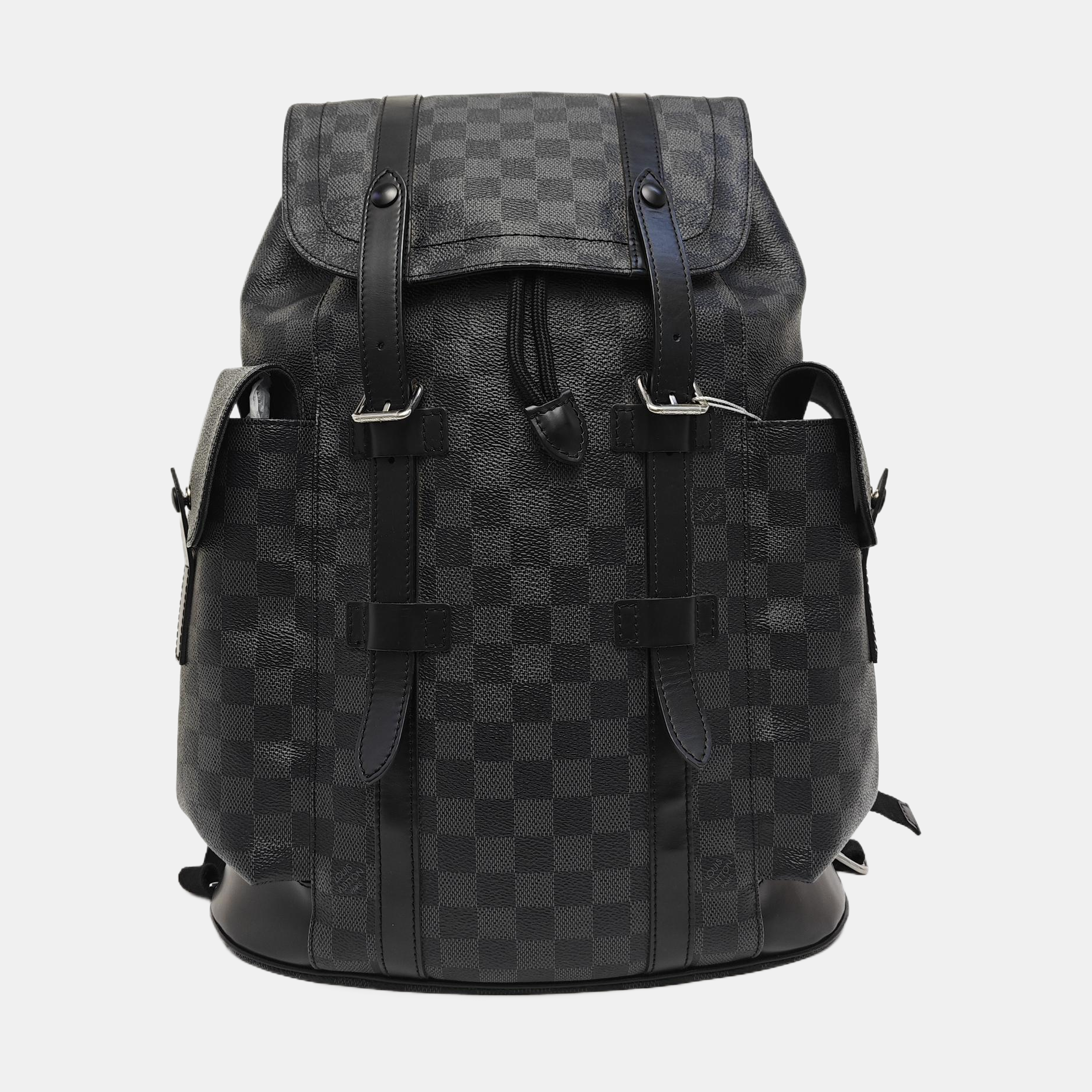 CHRISTOPHER MM Damier Graphite Coated Canvas Gray