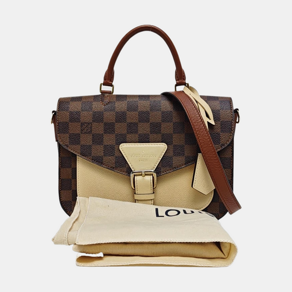 BEAUMARCHAIS Damier Ebene Coated Canvas Brown