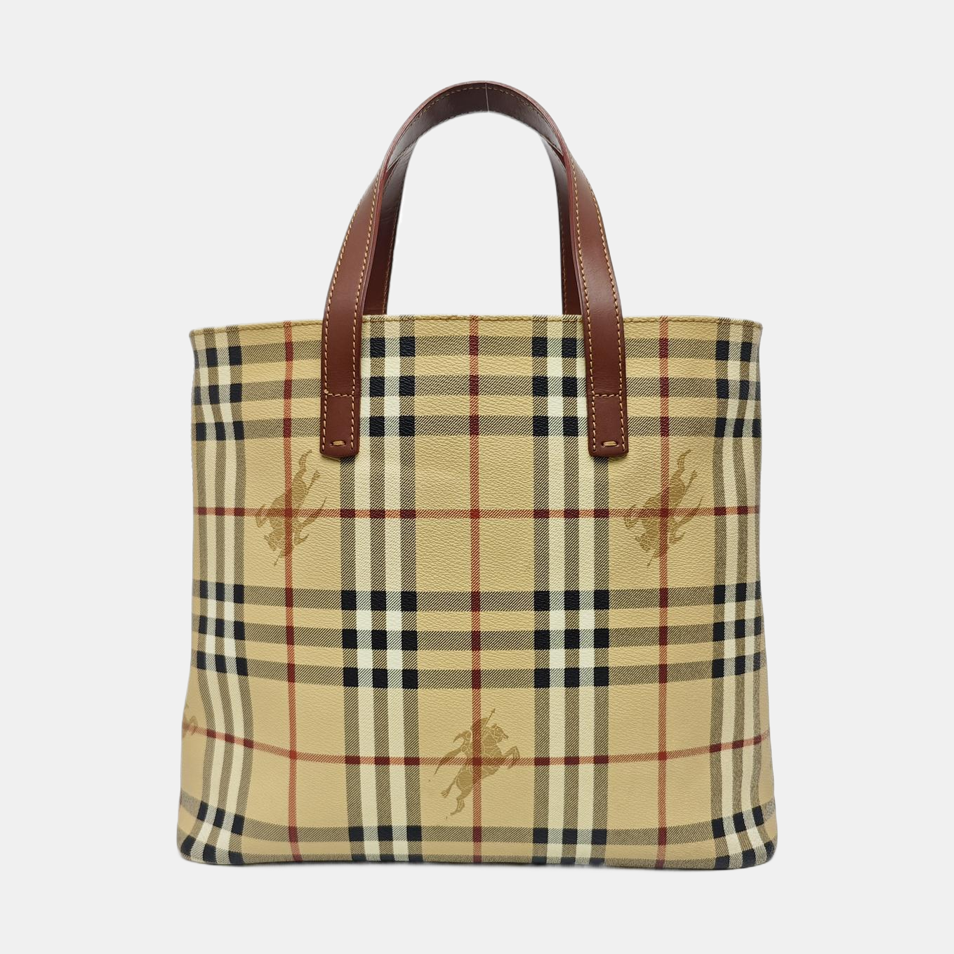 Coated Canvas Tote Bag Beige