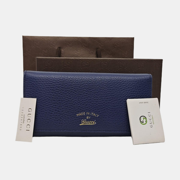 Swing Calfskin Blue Wallet