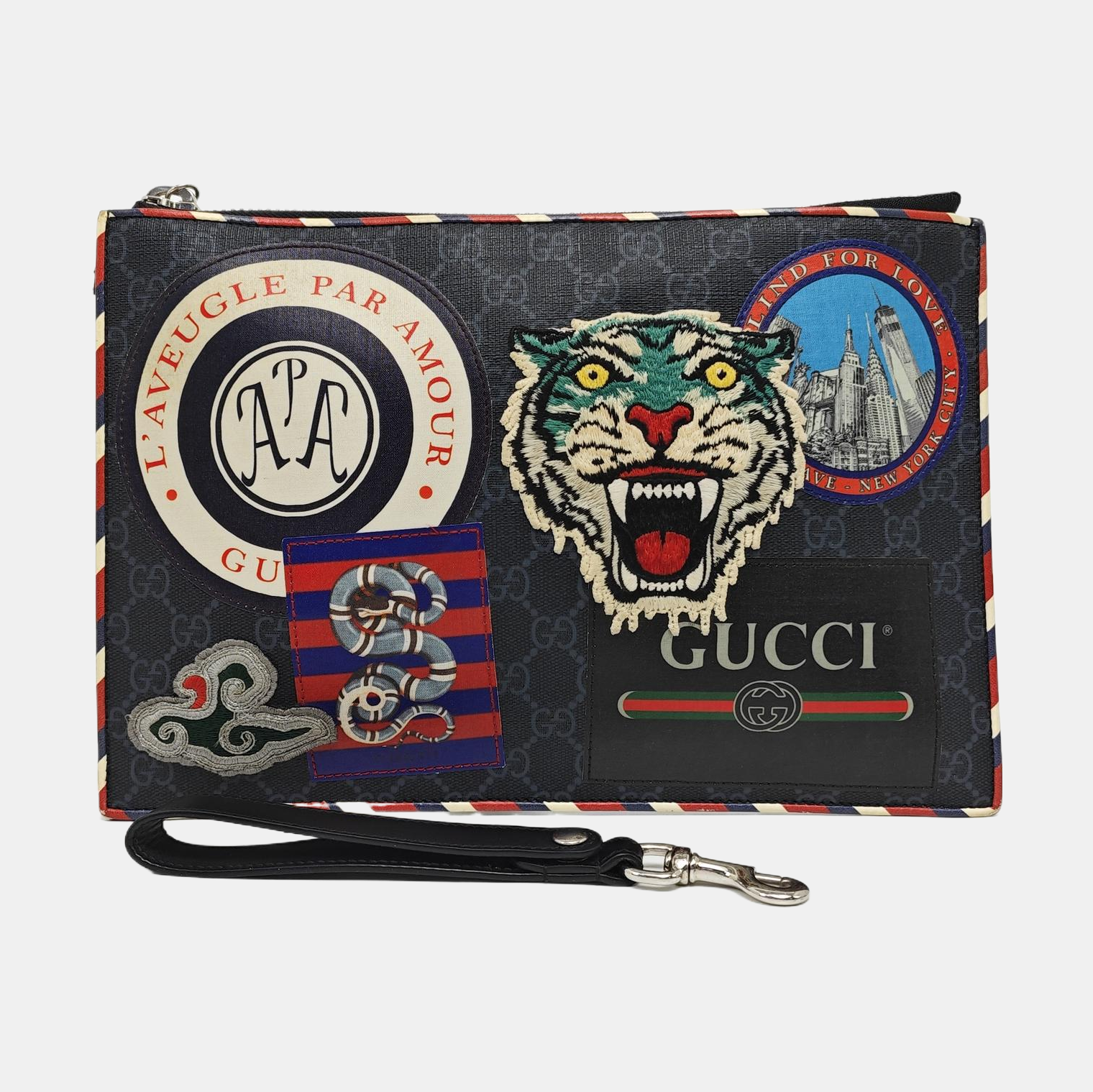 Courrier Monogram Coated Canvas Black