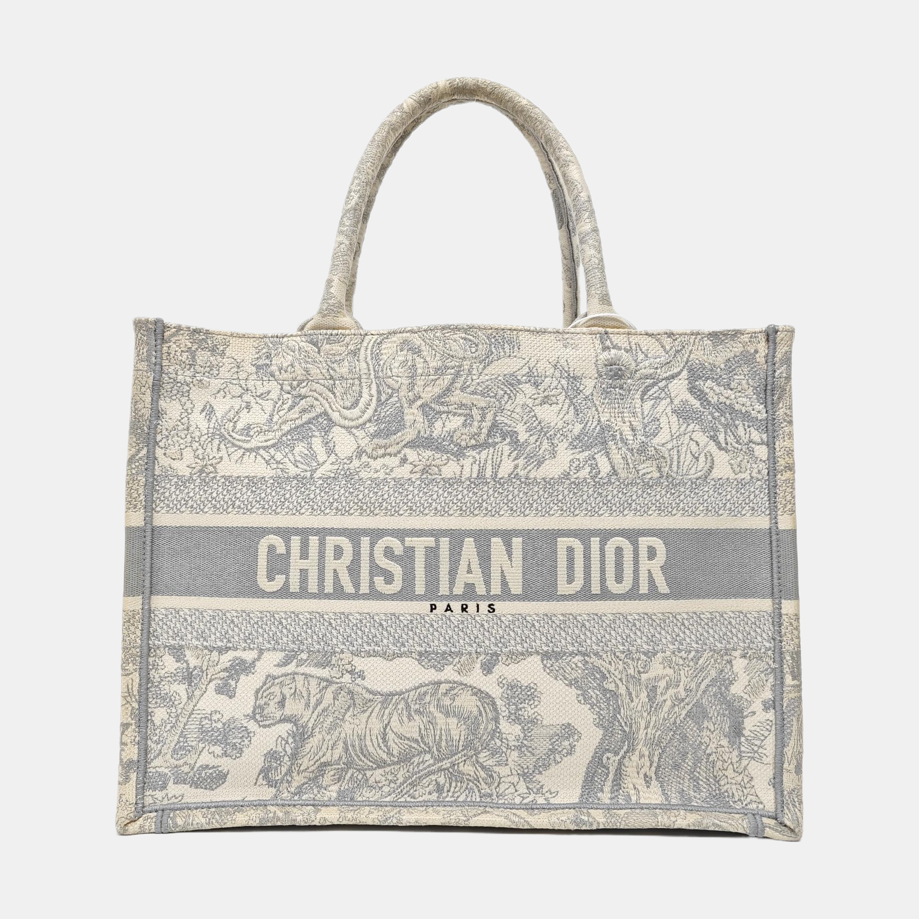 Book Tote Medium Fabric Gray