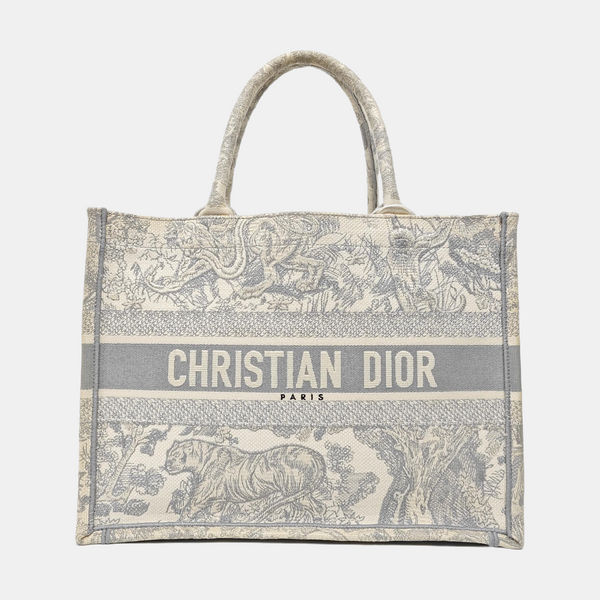 Book Tote Medium Fabric Gray