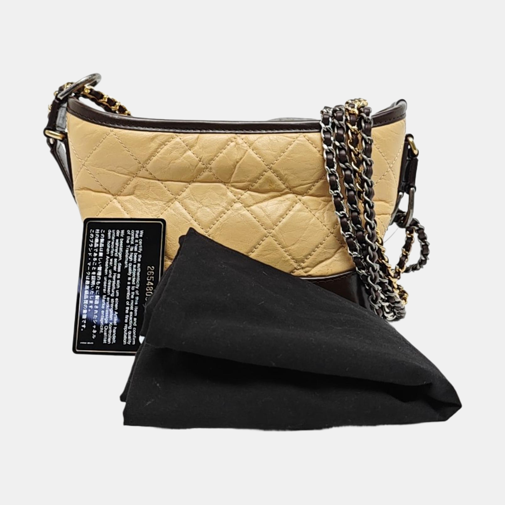 Authenticated pre-owned  GABRIELLE Quilted Calfskin Beige - Tote Bag at Looply