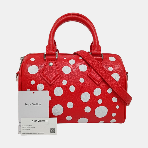 Authenticated pre-owned  SPEEDY Monogram Calfskin Red - Shoulder Bag at Looply