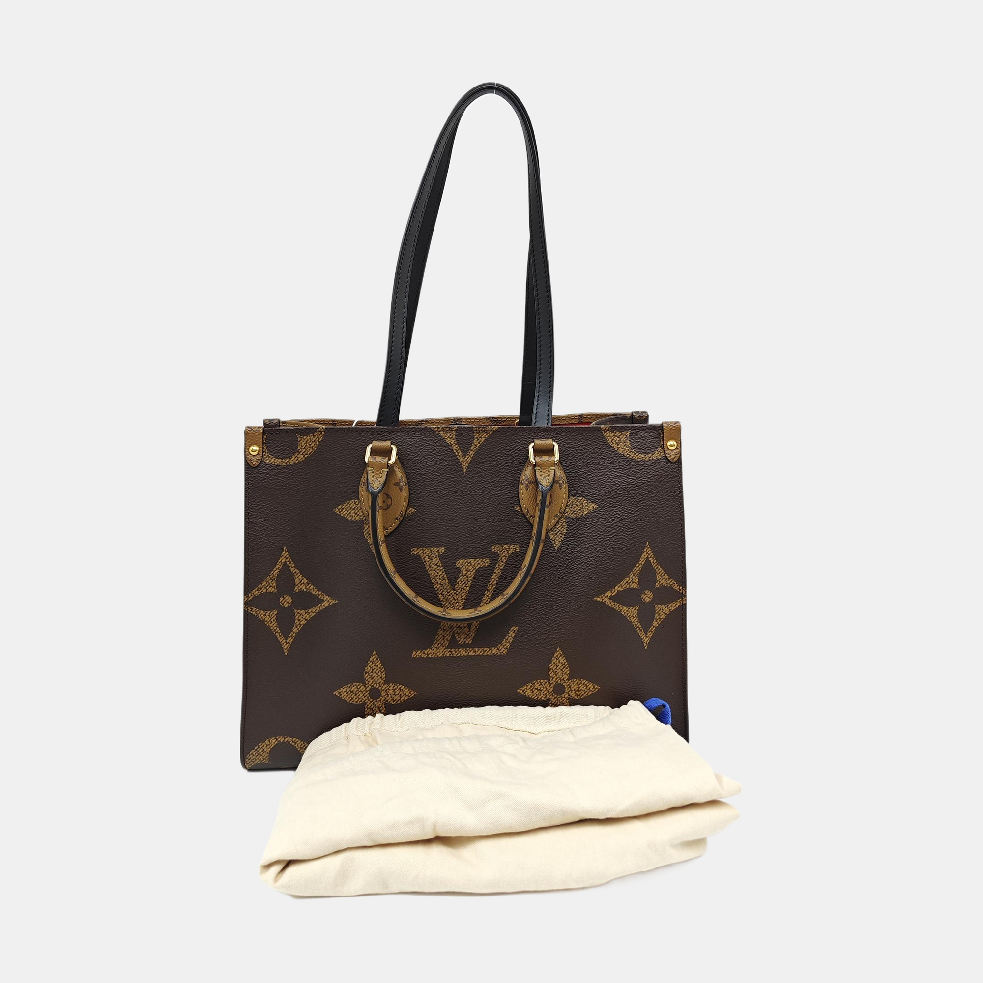 ONTHEGO MM Monogram Coated Canvas Brown