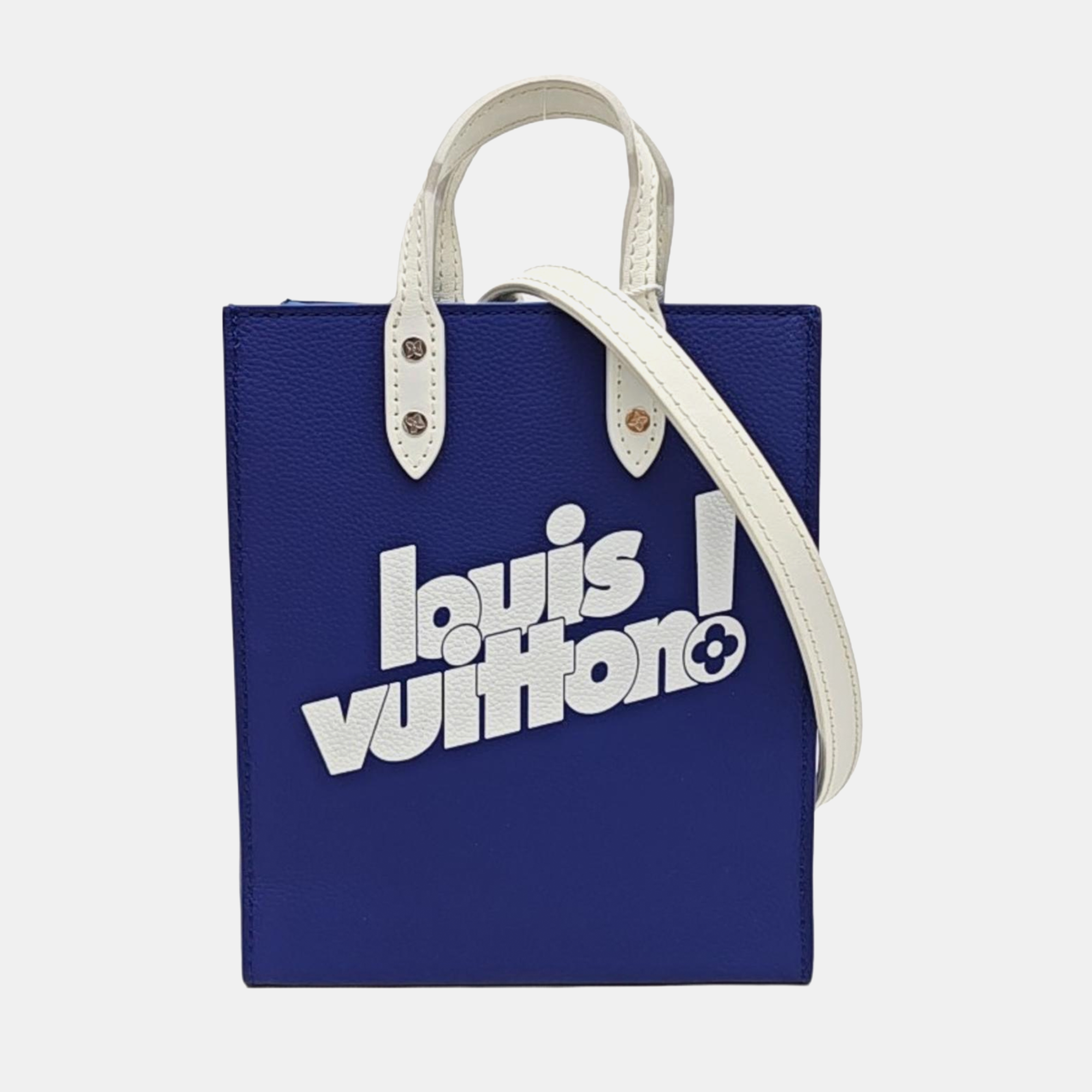 SAC PLAT Extra Small Calfskin Blue