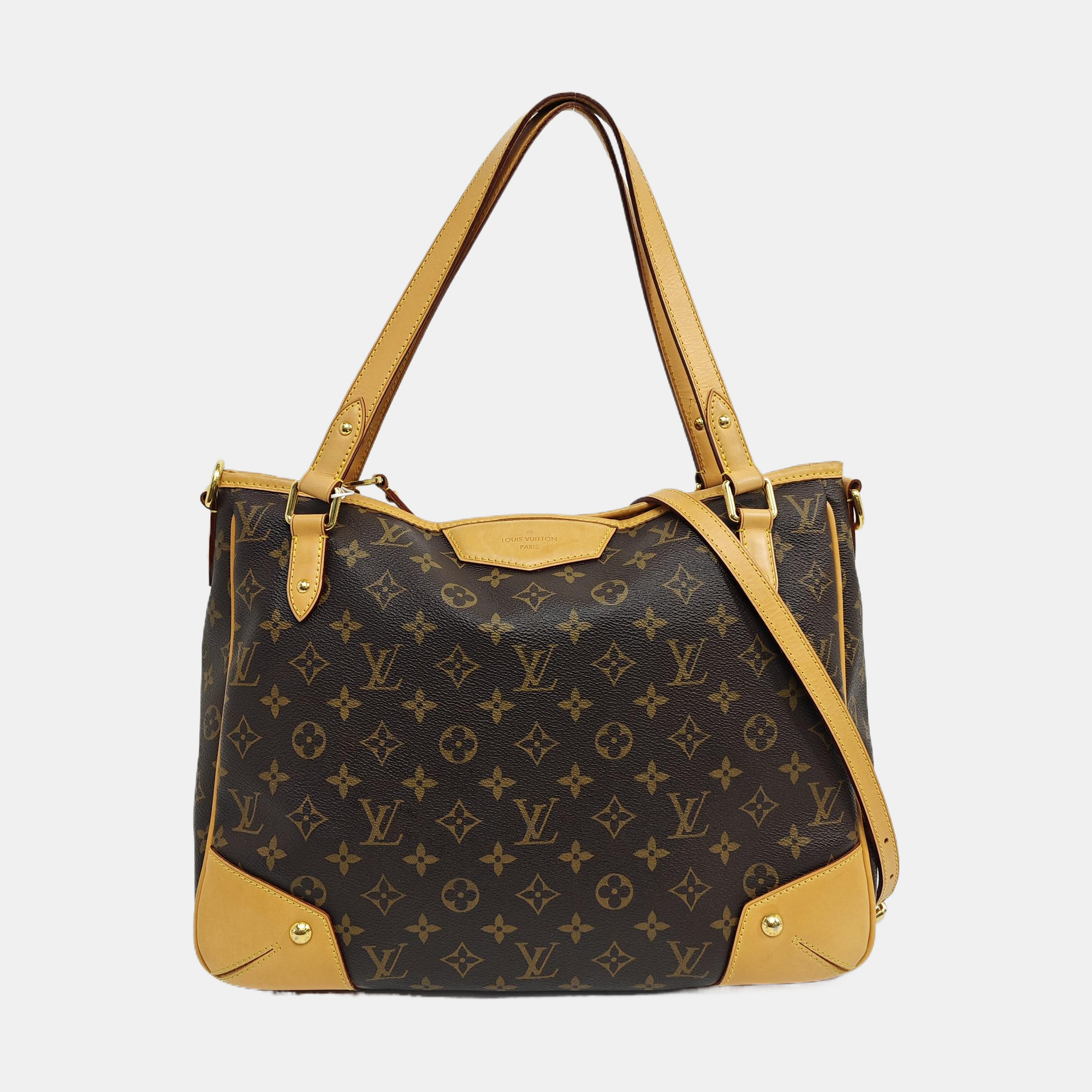ESTRELA MM Monogram Coated Canvas Brown