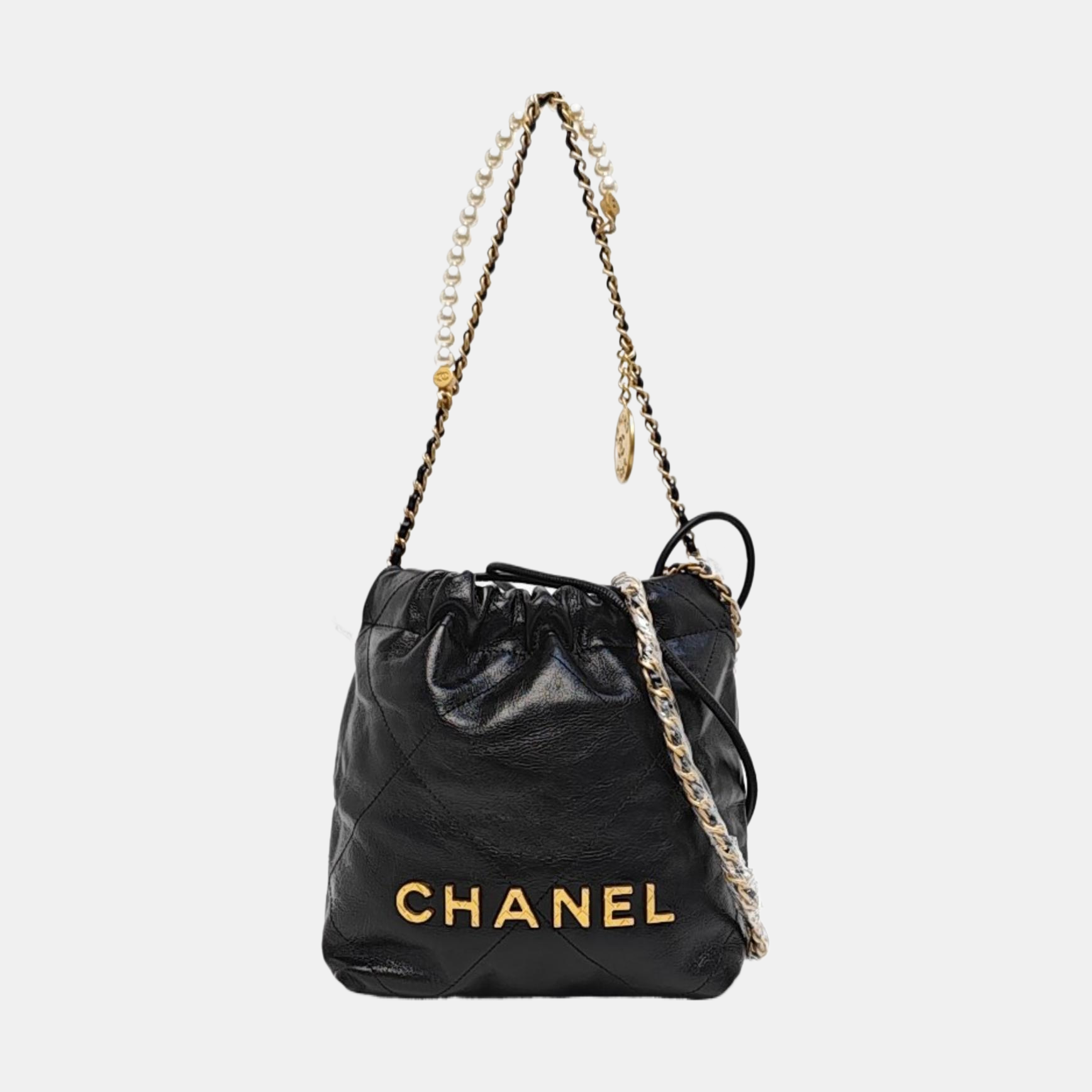 CHANEL 22 Mini Quilted Calfskin Black