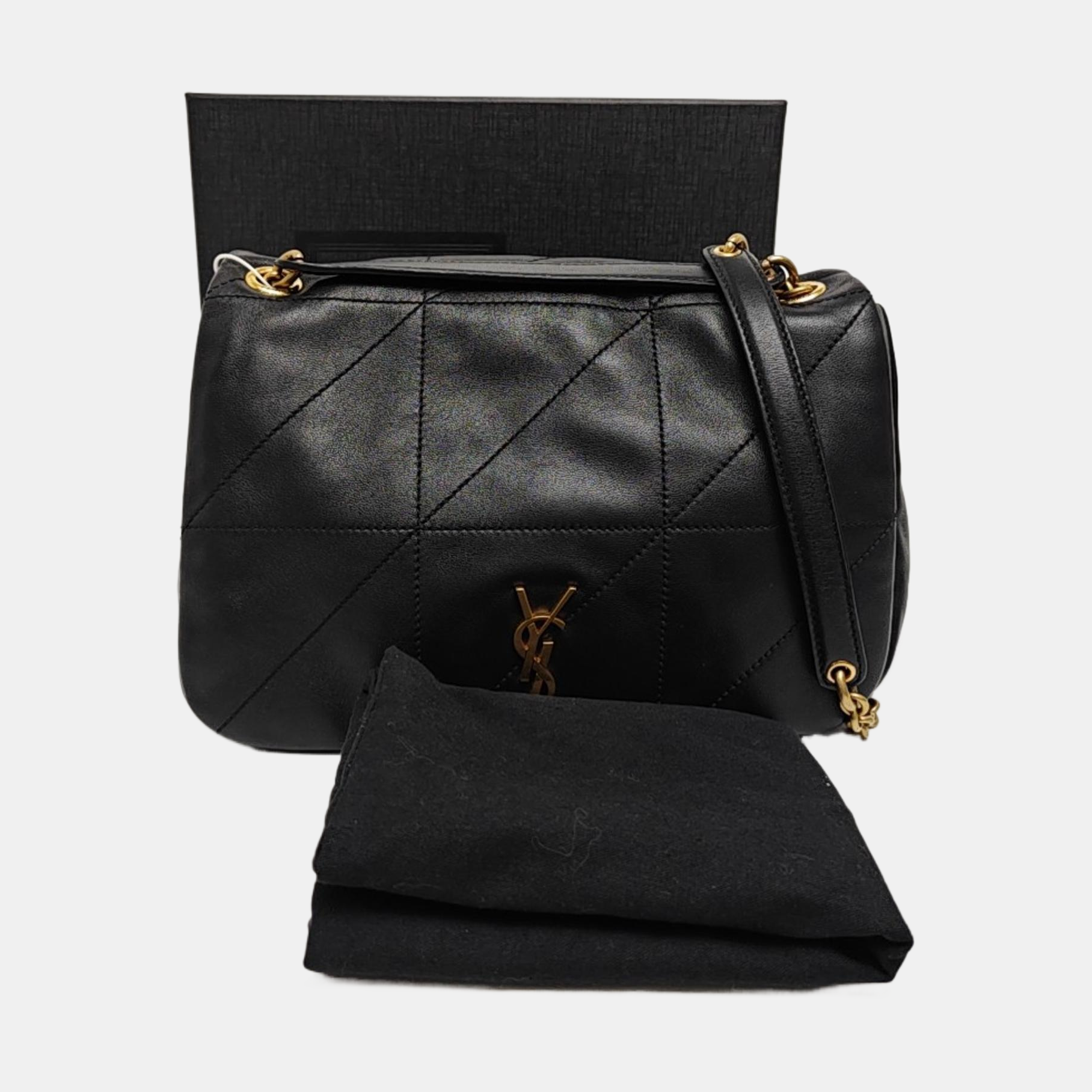 JAMIE Small Quilted Lambskin Black