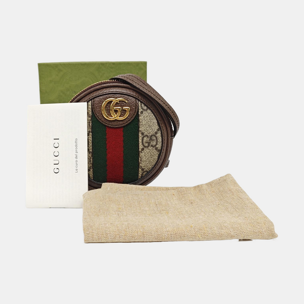 Ophidia Mini Monogram Coated Canvas Beige