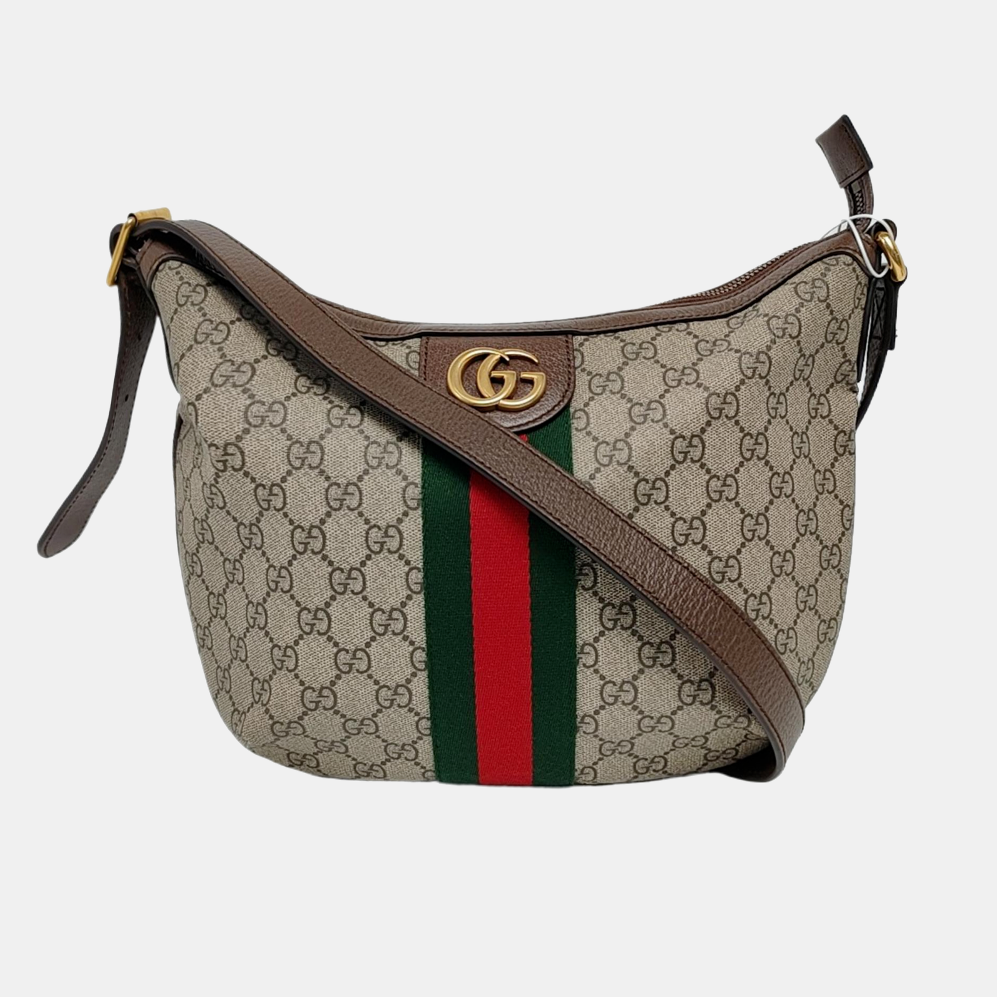 Ophidia Small Monogram Coated Canvas Beige