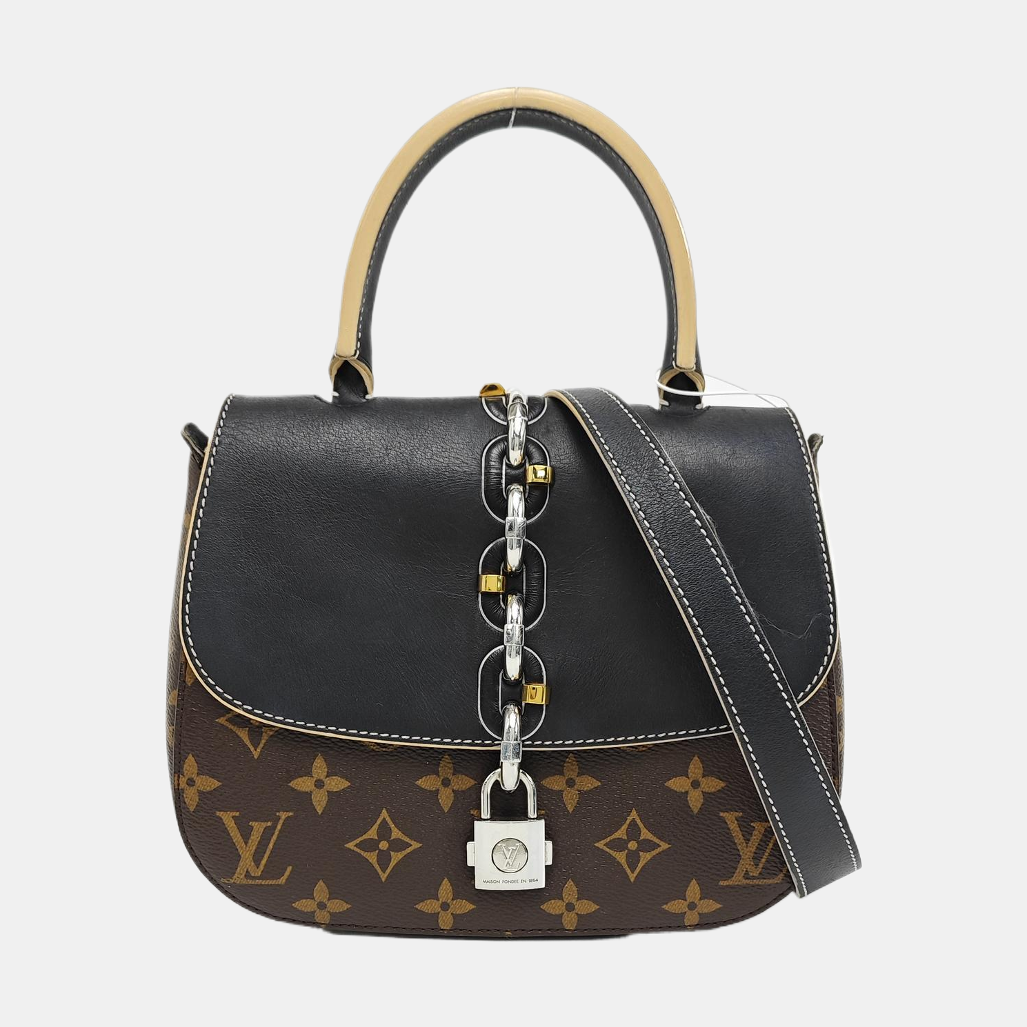 CHAIN IT PM Monogram Coated Canvas Black