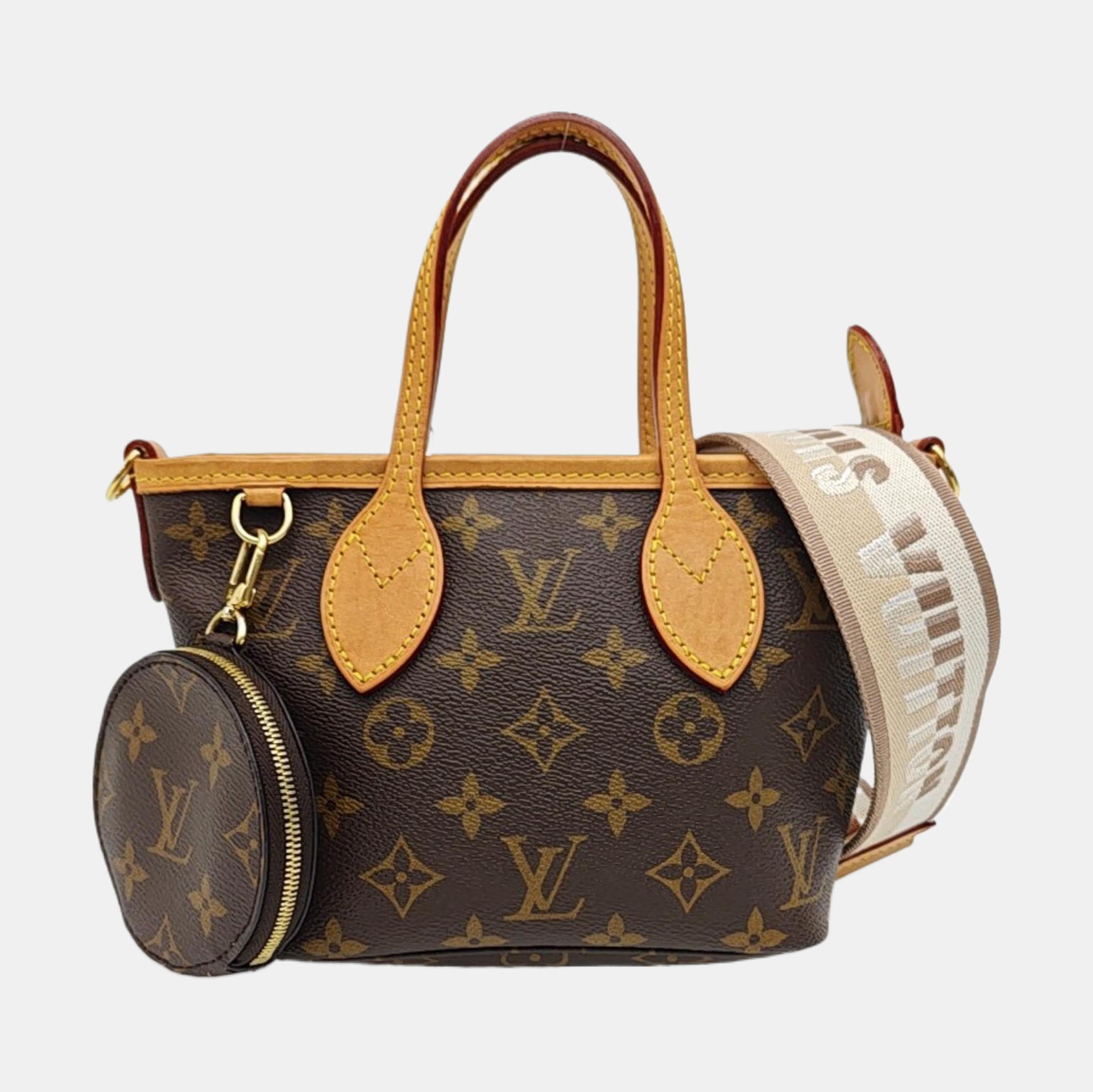 NEVERFULL BB Monogram Coated Canvas Brown