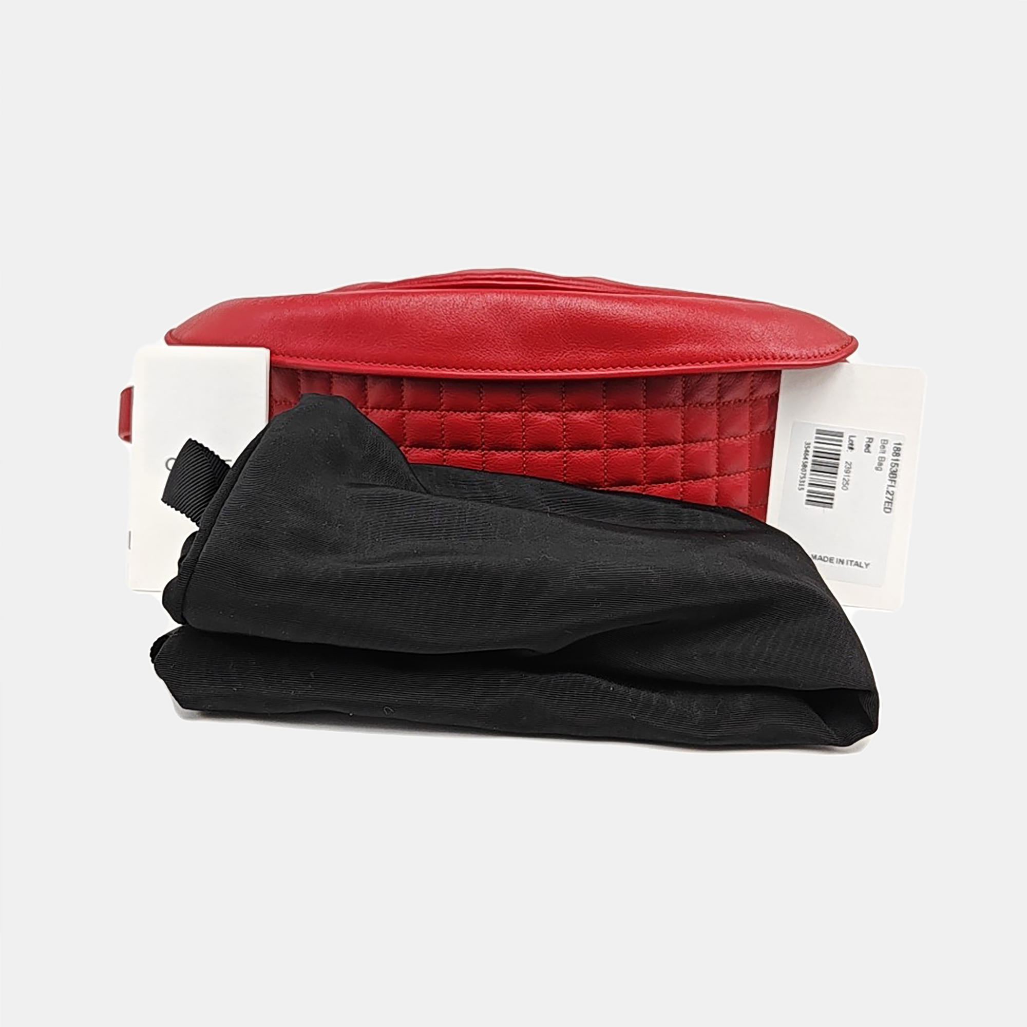 Quilted Calfskin Belt Bag Red