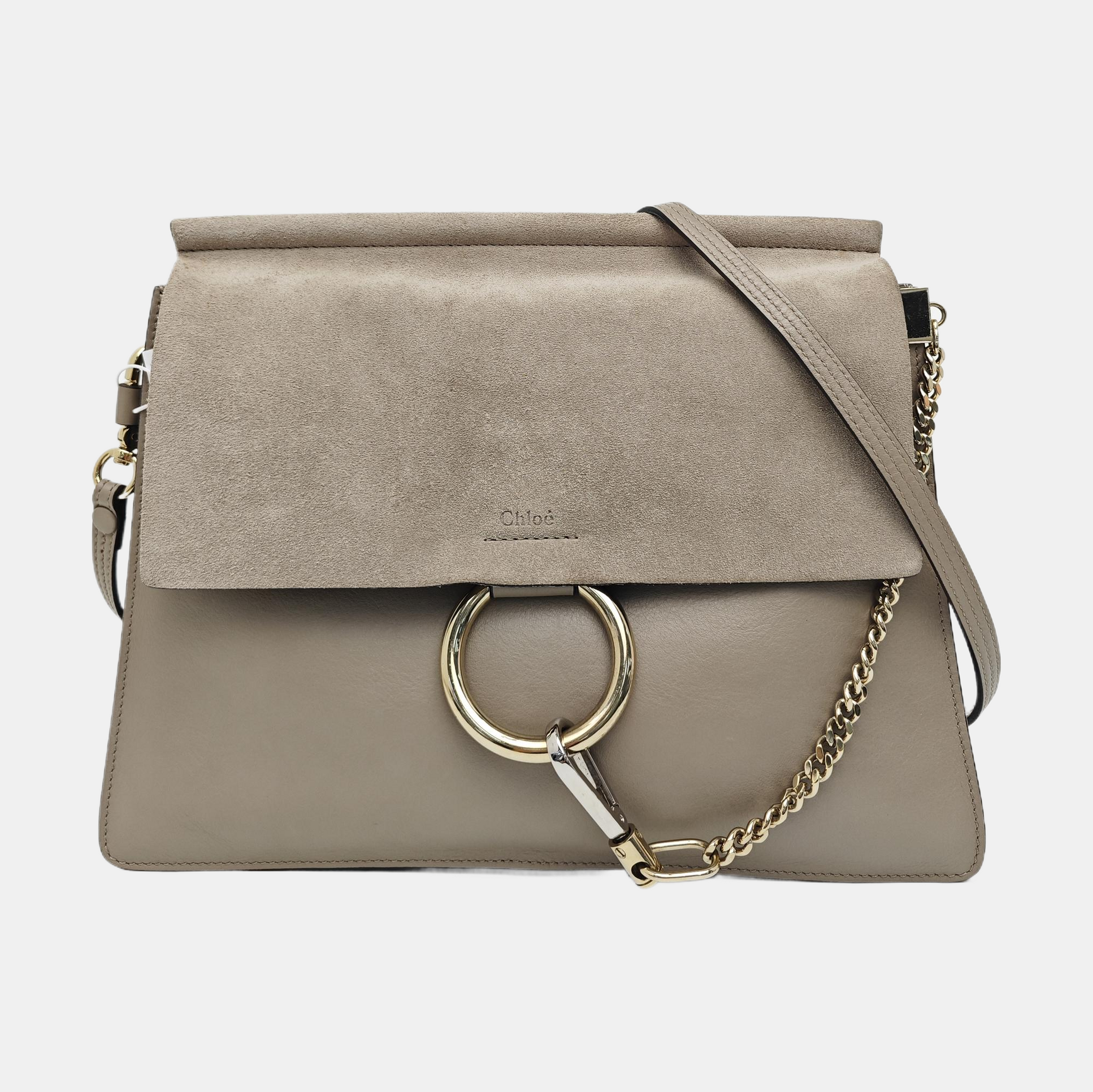 Faye Medium Calfskin Gray