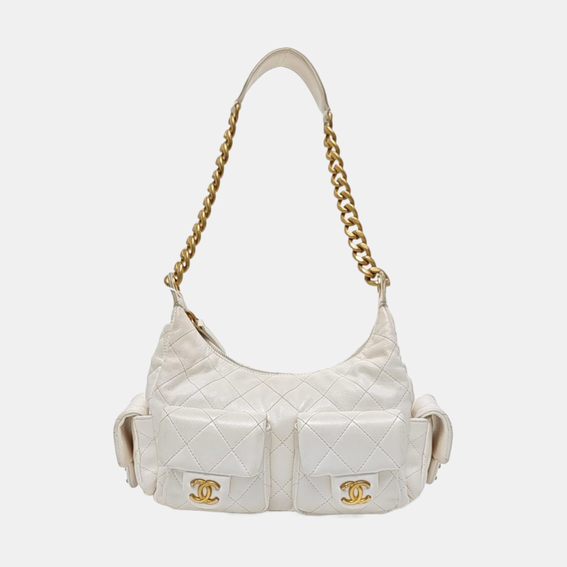 HOBO Quilted Lambskin White