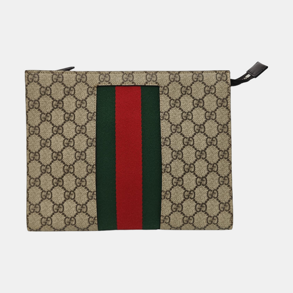 GG Supreme Monogram Coated Canvas Black