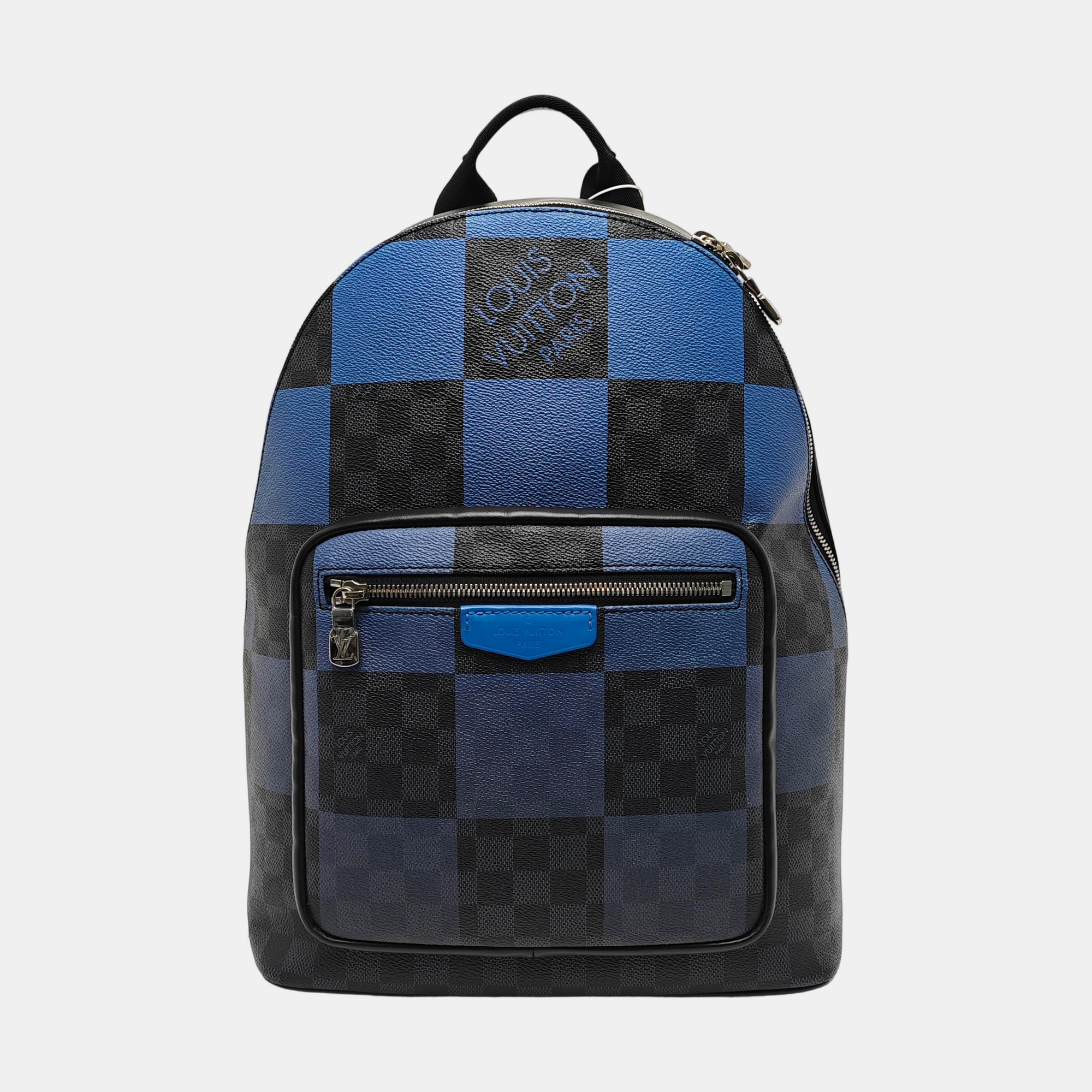 JOSH Damier Graphite Coated Canvas Gray