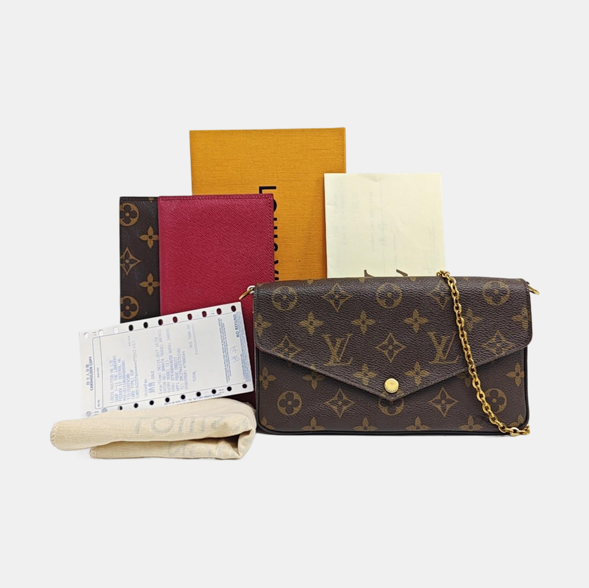 FÉLICIE Monogram Coated Canvas Brown