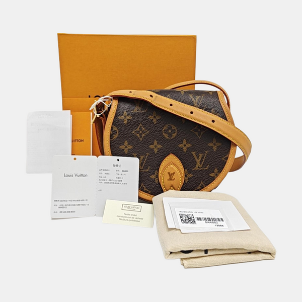 TAMBOURINE Monogram Coated Canvas Brown