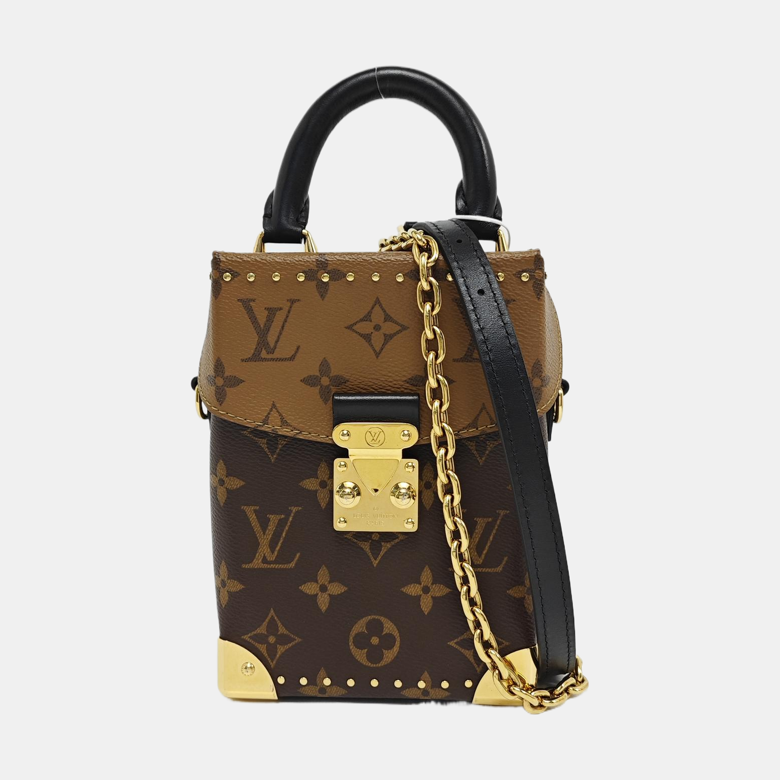 CAMERA BOX Monogram Coated Canvas Brown