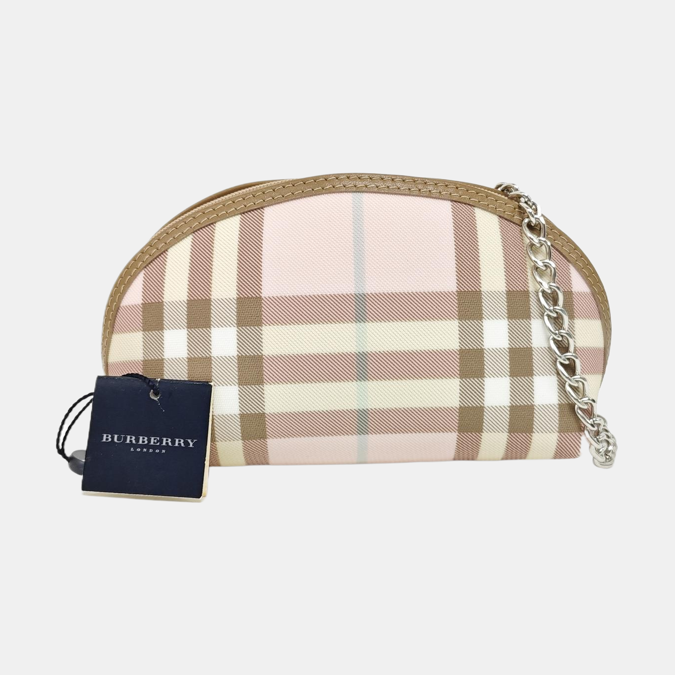 Coated Canvas Clutch Pink