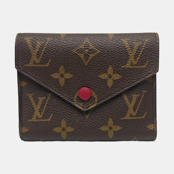 VICTORINE Monogram Coated Canvas Brown Card Holder
