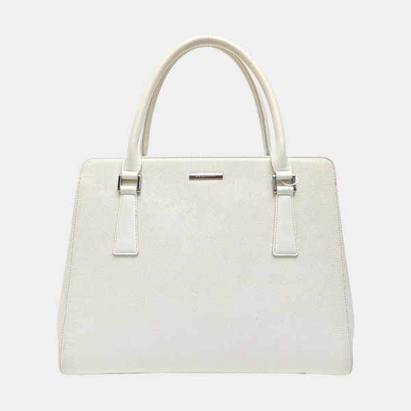 Calfskin Tote Bag Small White