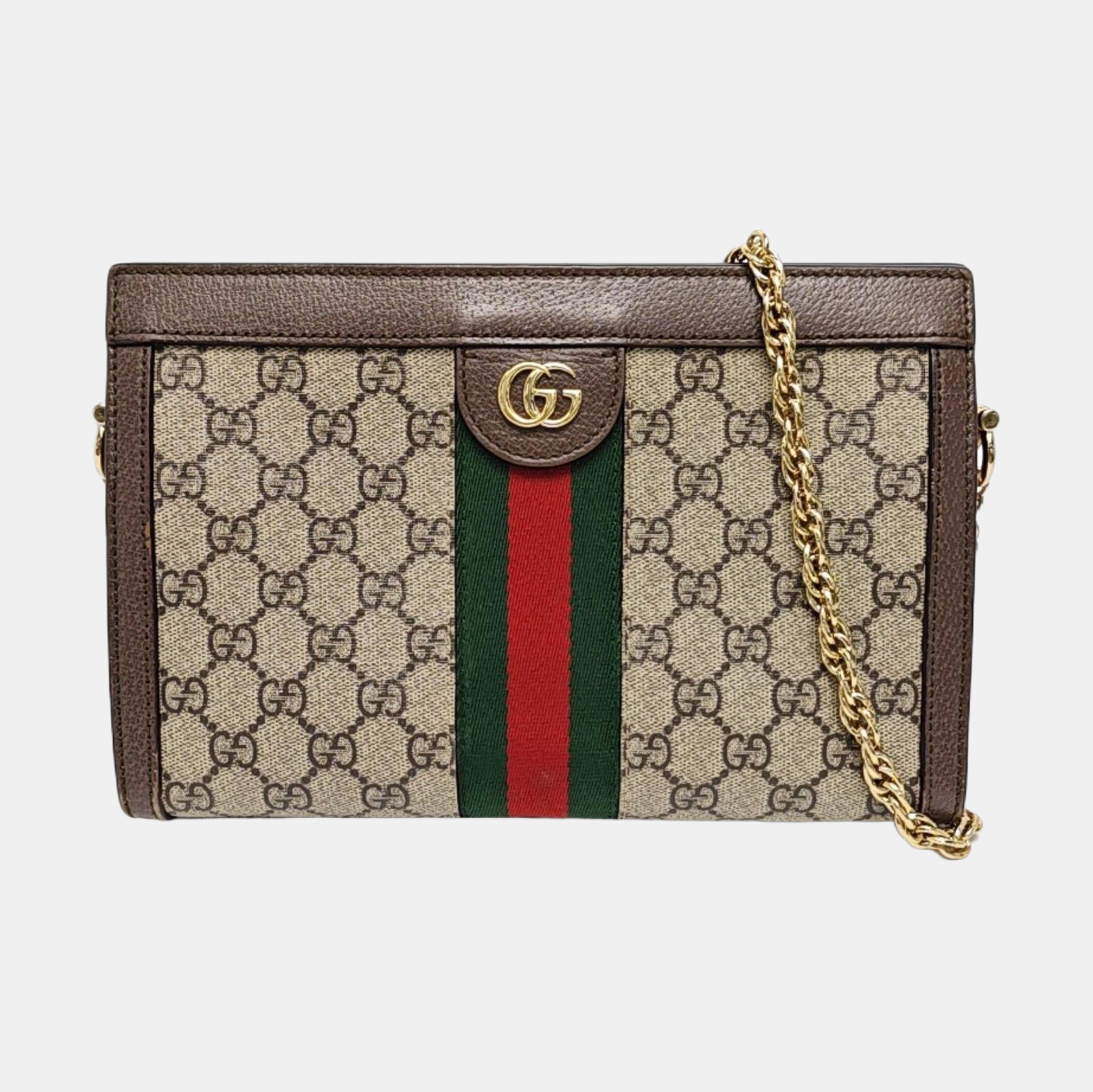 Ophidia Small Monogram Coated Canvas Beige