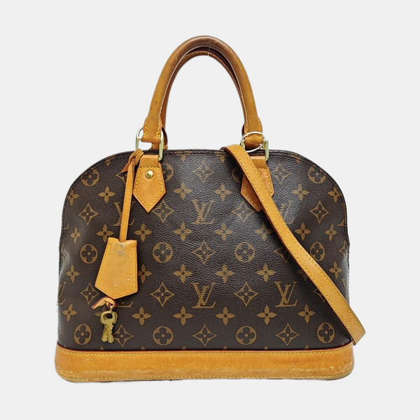 ALMA PM Monogram Coated Canvas Brown