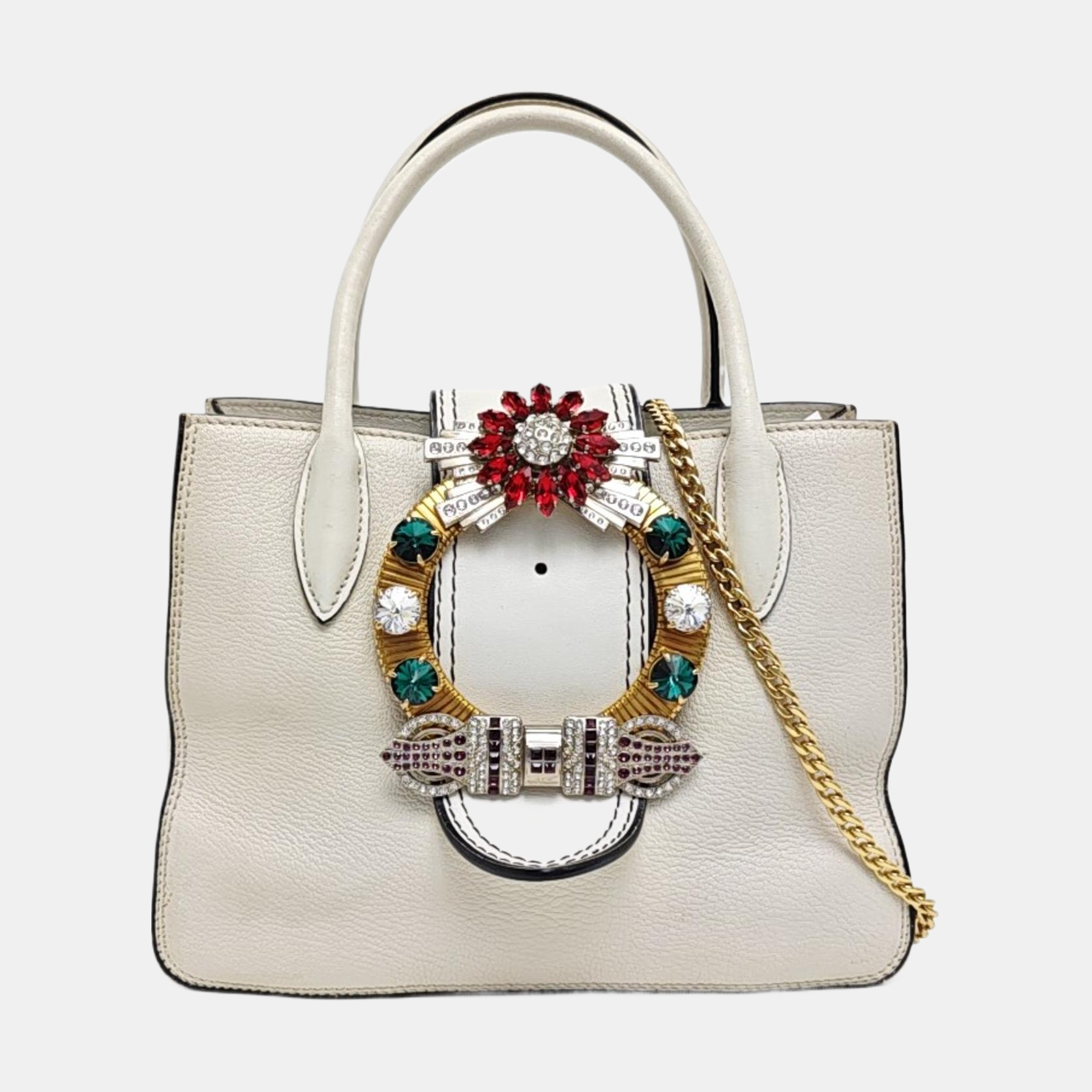 Miu Lady Calfskin White