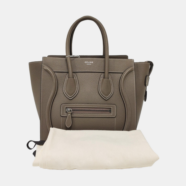Authenticated pre-owned  LUGGAGE Micro Calfskin Gray - Tote Bag at Looply