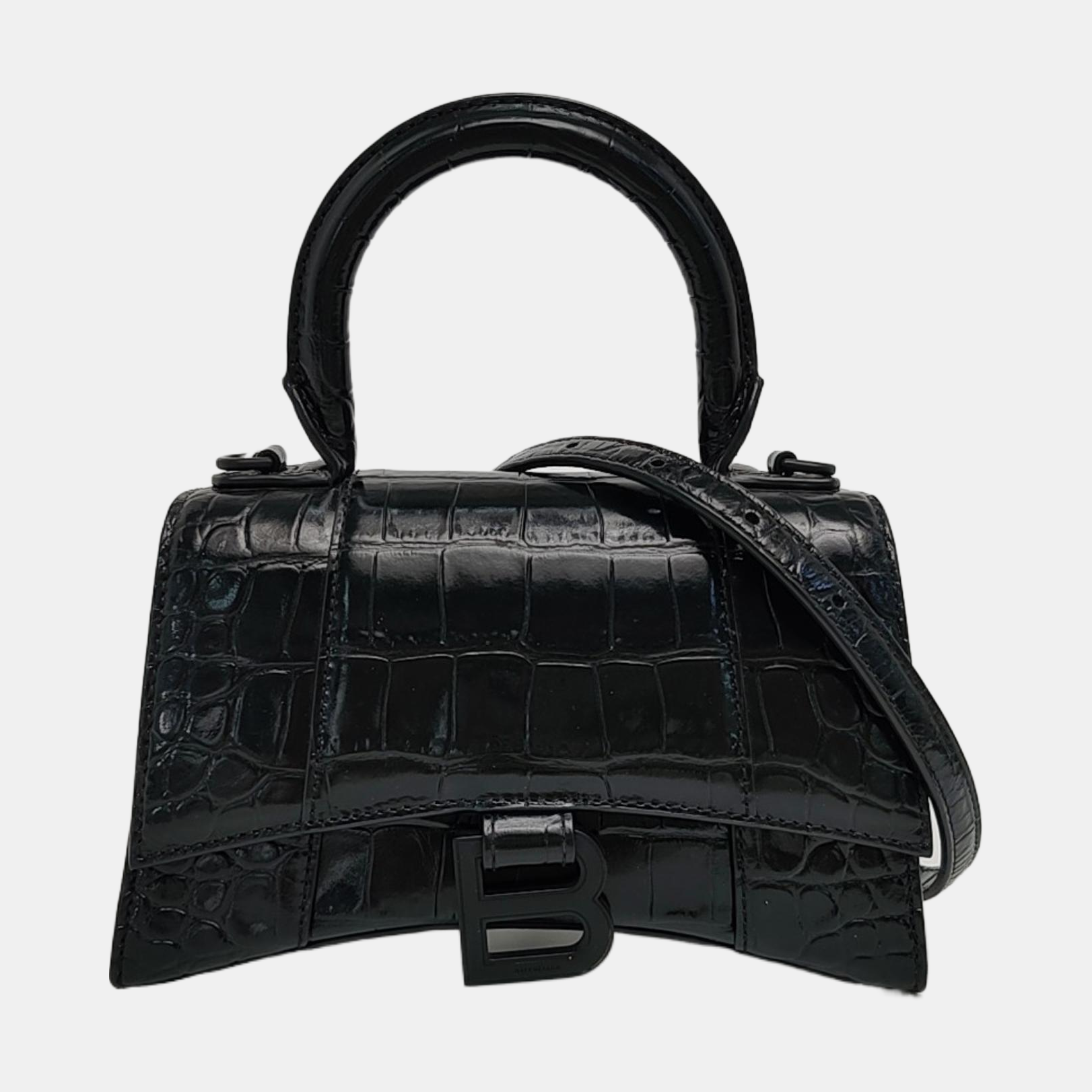 Hourglass Small Calfskin Black