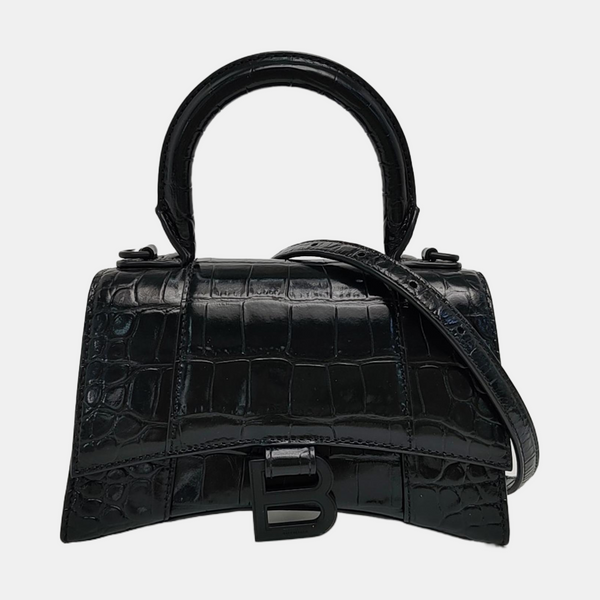 Hourglass Small Calfskin Black
