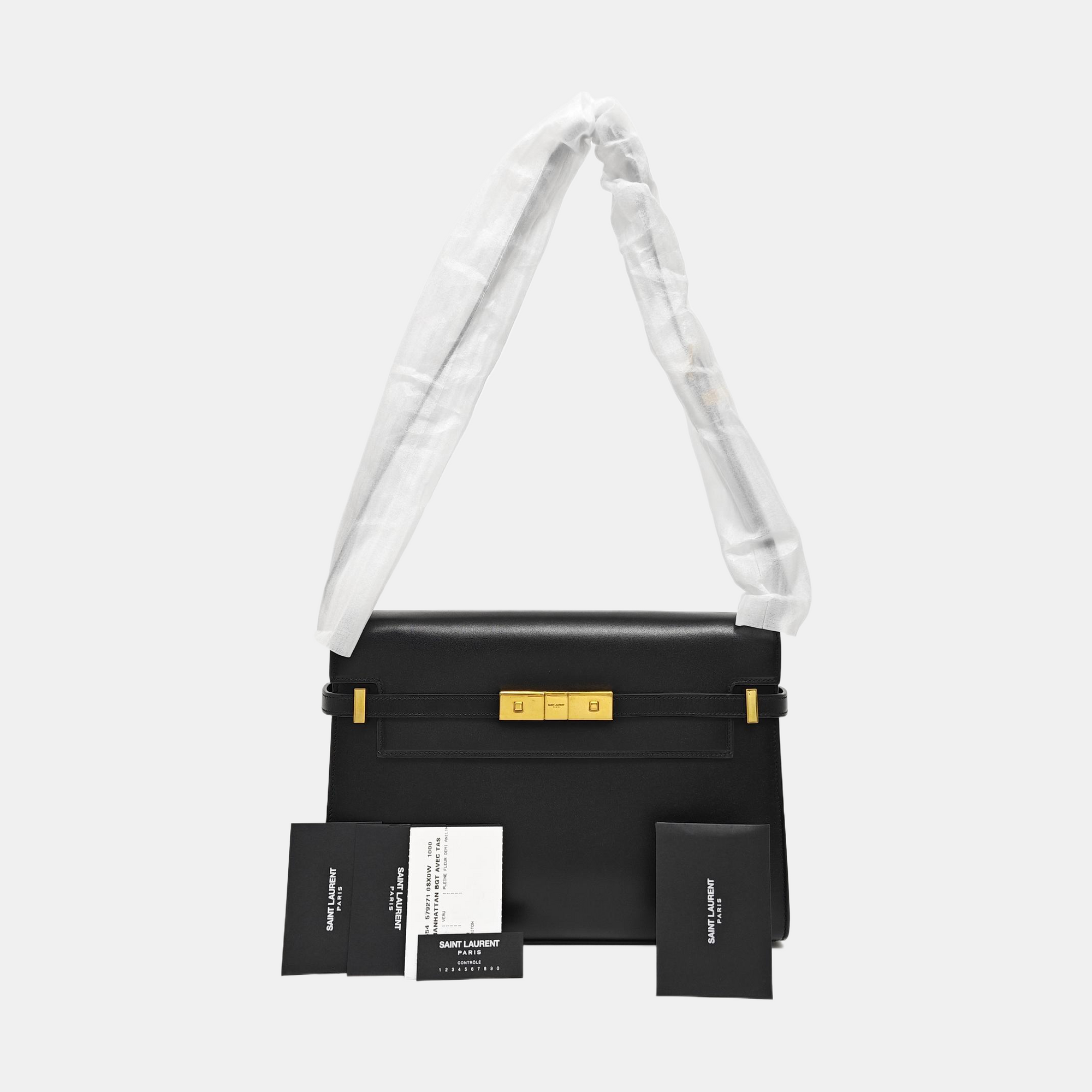 MANHATTAN Medium Calfskin Black