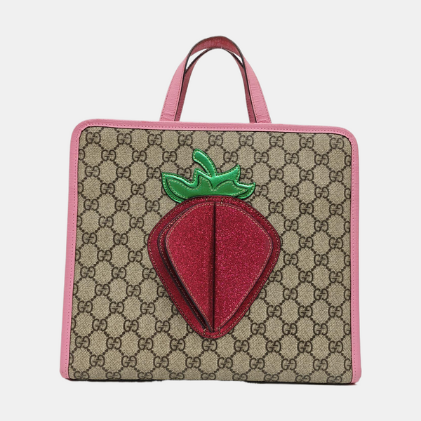 Children’s GG Bucket Monogram Coated Canvas Beige