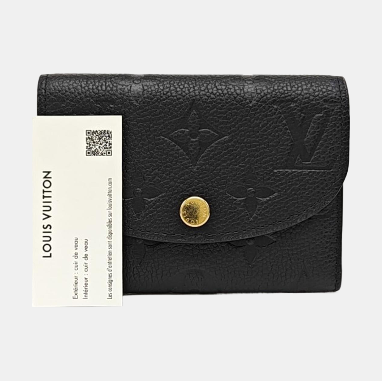 ROSALIE Monogram Calfskin Black Wallet